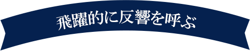 飛躍的に反響を呼ぶ